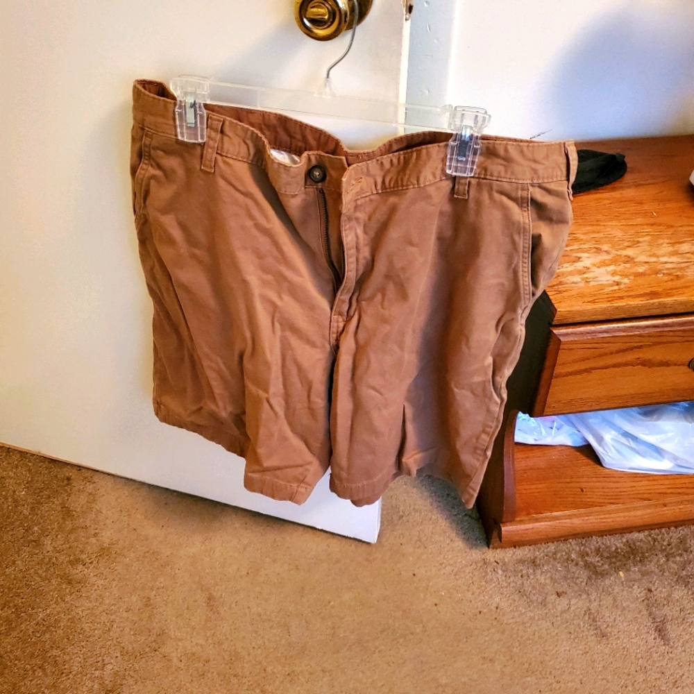 Men's George Stretch Brown Khaki Flat Front Cargo